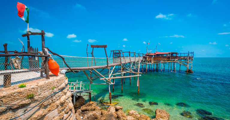En ekte Trabucco i Abruzzo