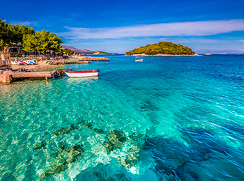 Lite bilde av Stranda i Seranda, Albania