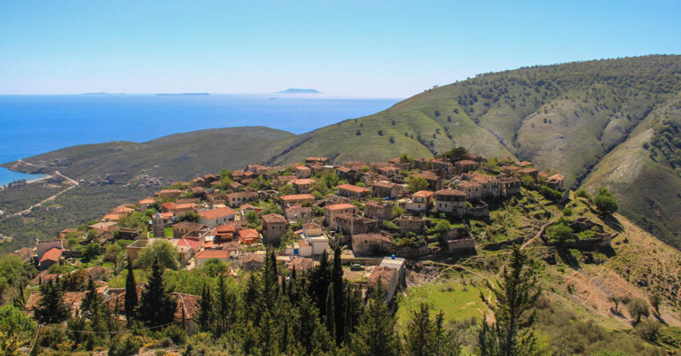 Qeparo near Himara, Albania