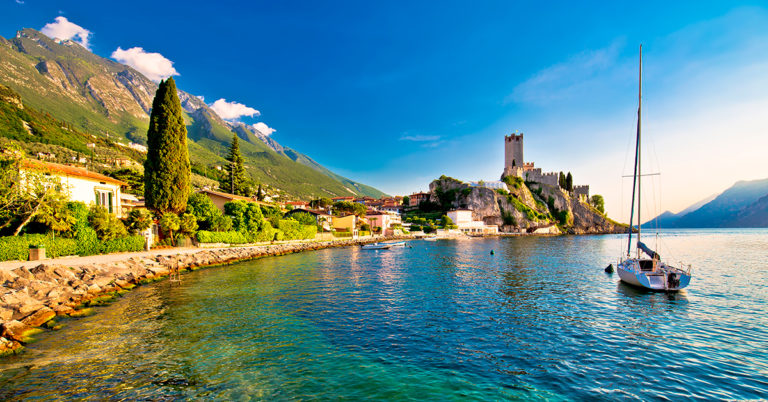Borgen ved Malcesine ved Gardasjøen