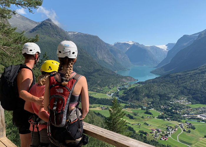 Startpunktet for Via Ferrata Loen