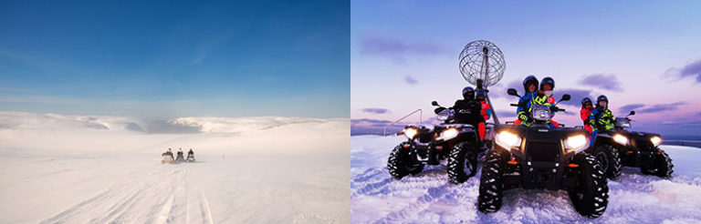 Med snøscooter til Nordkapp-platået