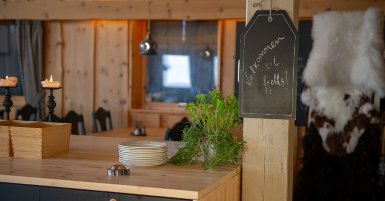 Resepsjonen på Halne Fjellstue