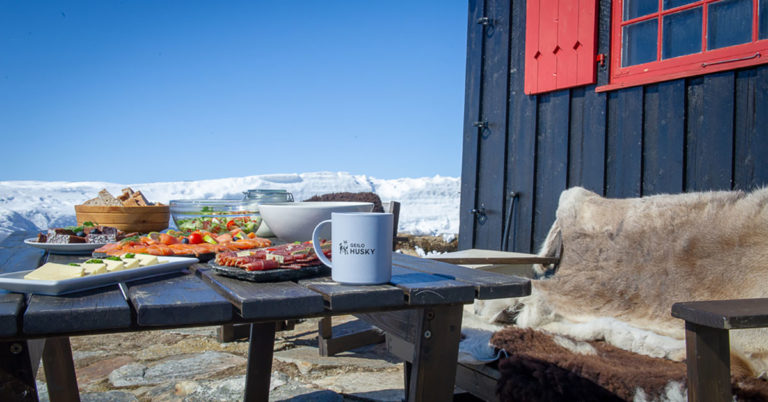 Pause på Skaupa-hytta
