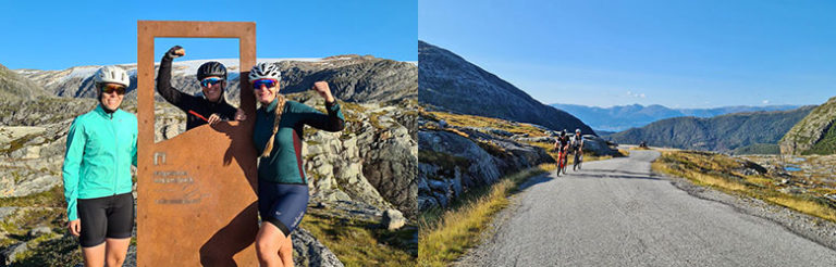 Syklister på vei rundt Hardangerfjorden