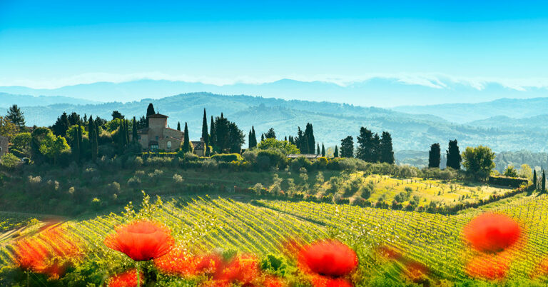 Typisk ås i Toscana