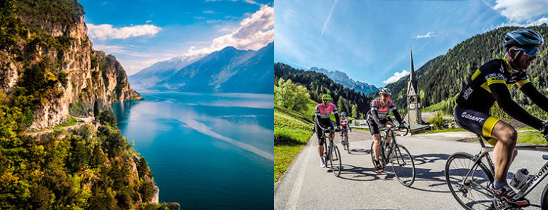 Sykklister langs Gardasjøen og på vei opp i Brenta-Dolomittene