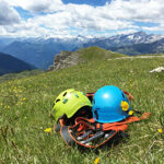 Via Ferrata-hjelmer i Dolomittene