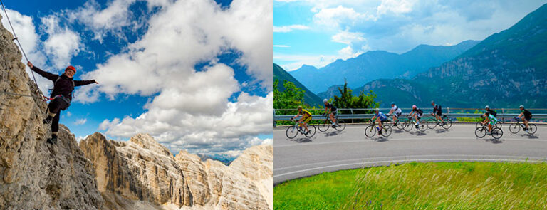 Via Ferrata og sykkeltur i Brenta-Dolomittene