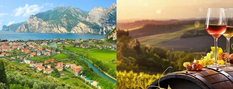 Torbole og vinglass på vintønne