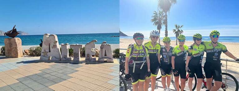 Stranda i Altea og sykkeljentegjeng fra Sprek