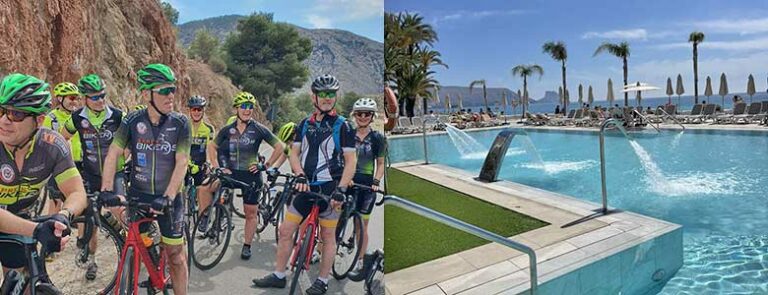 Sykkelgjeng og bassenget på Cap Negret