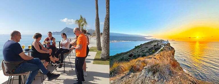 Lunsj på Cap Negret og solnedgang ved Albir Fyr