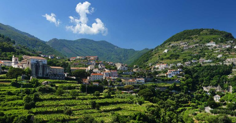 Landskap langs Amalfikysten