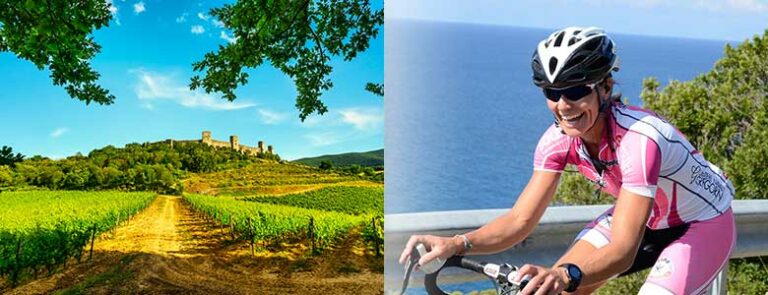 Via Francigena og syklist (Hanne)
