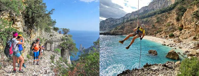 Vandring og rappellering på fotturen Selvaggio Blu