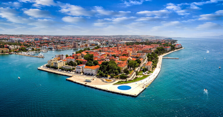 Kystbyen Zadar i Kroatia, et av stoppene på Expa Travels Sykkelcruise i Kroatia, Nord.