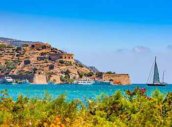 Øya Spinalonga utenfor Kreta, Hellas