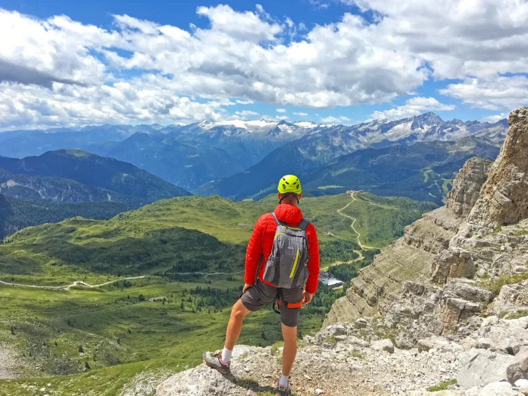 Utsikt fra Via Ferrata i Brenta-Dolomittene.