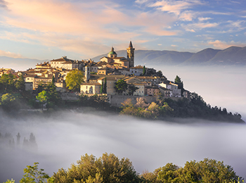 Middelalderbyen Perugia i Umbria, Italia