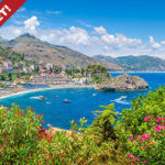 Utsikt fra Taormina på Sicilia