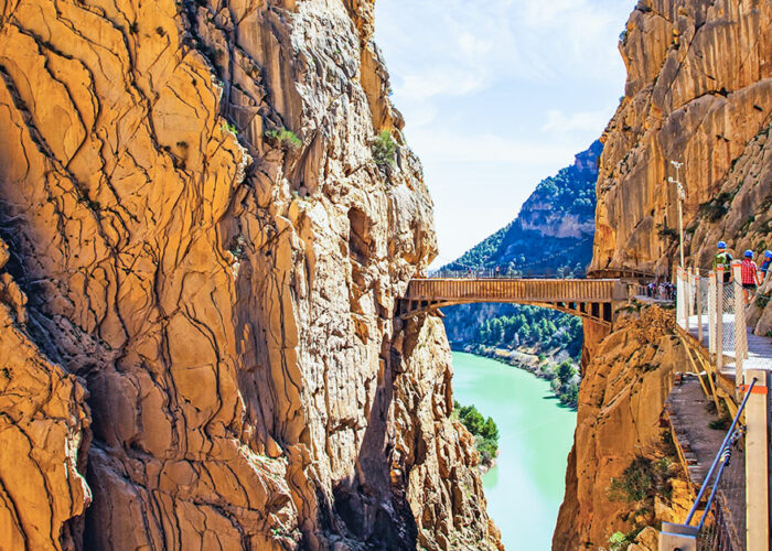 Hengebroen på fotturen Caminito del Rey i Spania