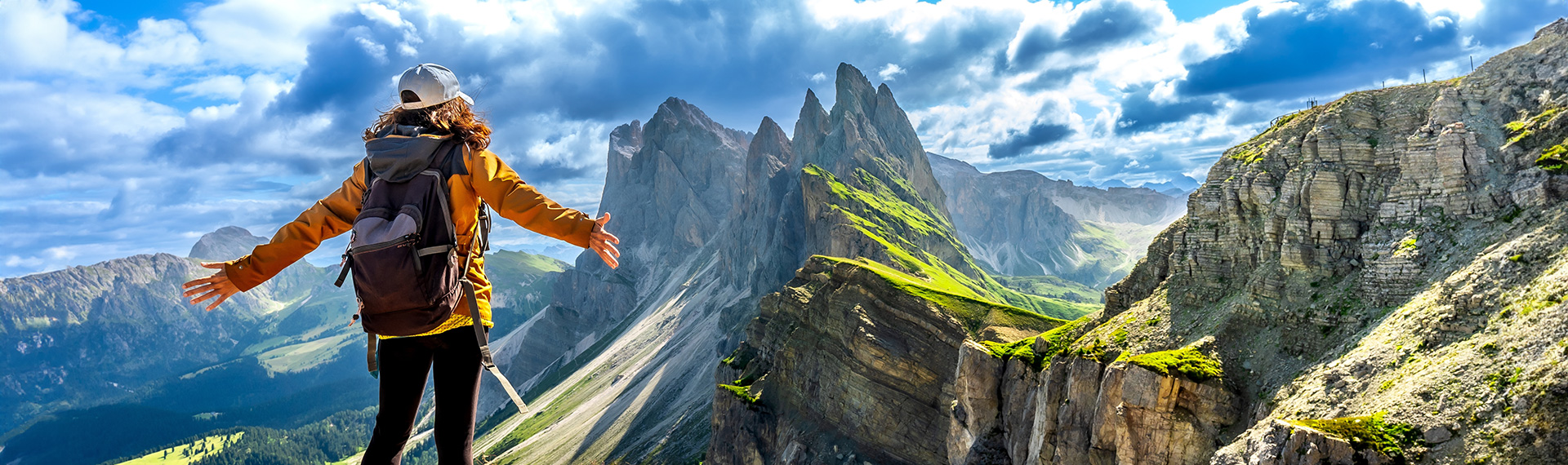 Utsikt til Seceda, et av de vakreste stedene i Dolomittene