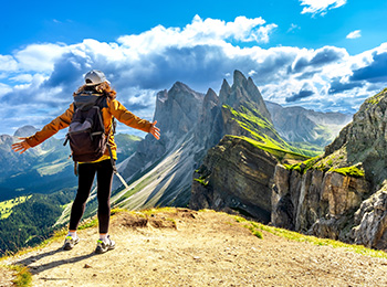 Panoramautsikt over Seceda i Dolomittene - Expa Travel har fotturer dit