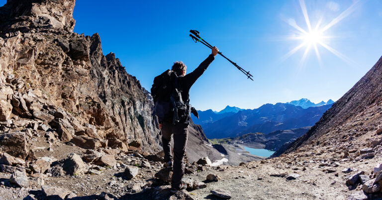 På toppen av Col Bassac i Gran Paradiso Nasjonalpark, Piemonte, Italia.