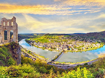 Traben Trarbach i Moseldalen, Tyskland